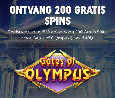 TOTO bonus voor online casino - 200 gratis spins voor Gates of Olympus gokkast
