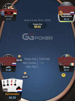Poker Tafel Positie: GGPoker Rush and Cash