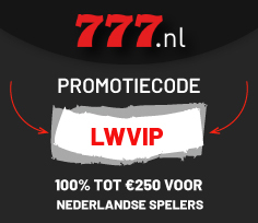 Casino777 promotiecode is LWVIP