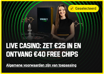 Unibet Live Casino bonus