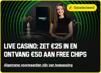 Unibet Live Casino bonus