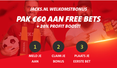 Jacks.nl welkomstbonus voor sport