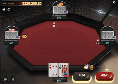 GGPoker: All in of Fold