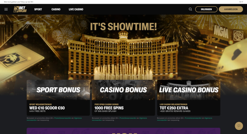 BetMGM Nederland - een legaal bookmaker en casino online