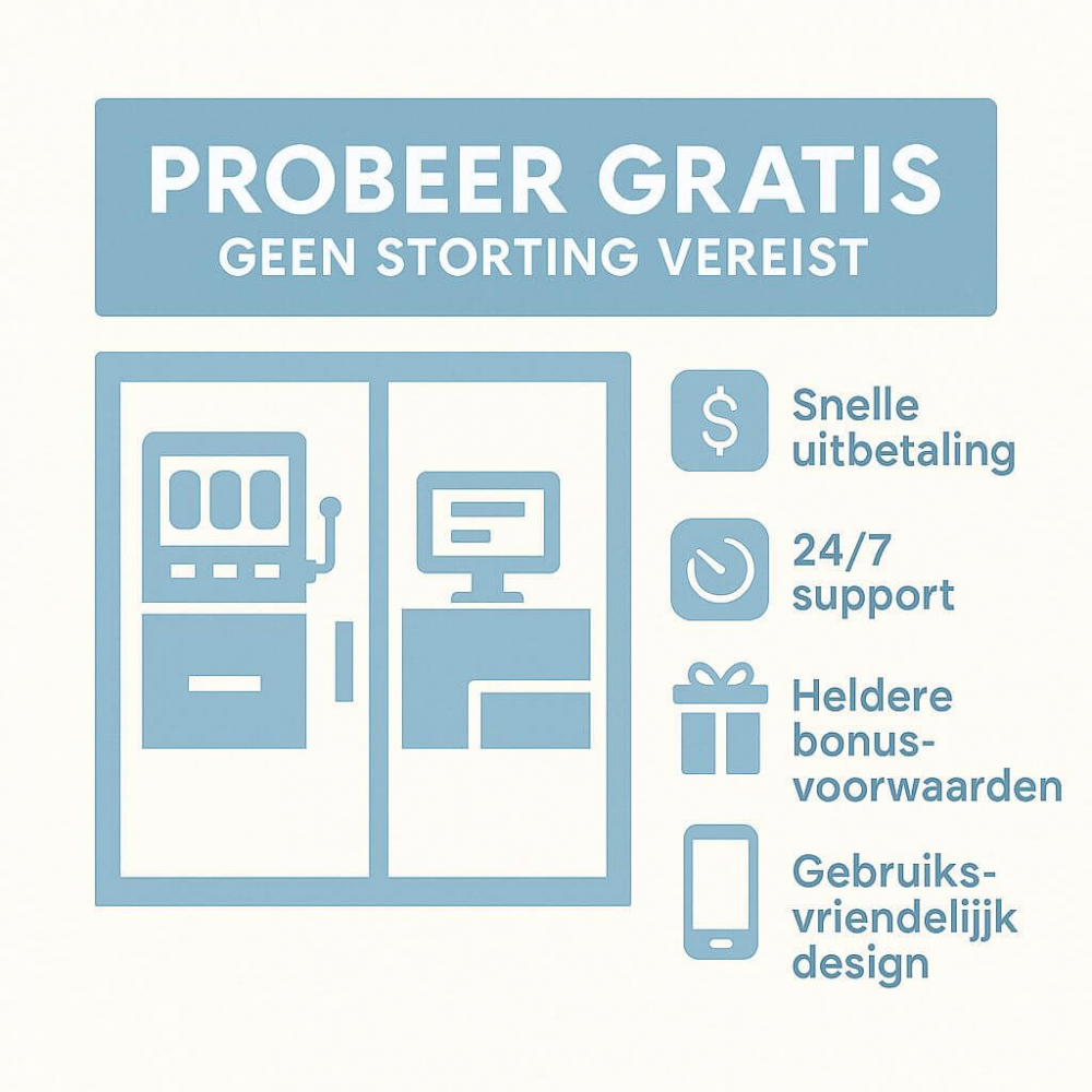 Probeer gratis casino – geen storting vereist, met voordelen in beeld